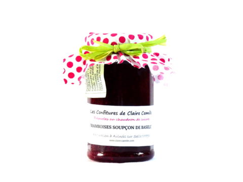 Confiture de framboises basilic