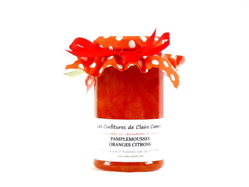 Confiture de pamplemousses oranges citron